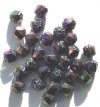 30 8mm Faceted Cathedral Metallic Purple AB